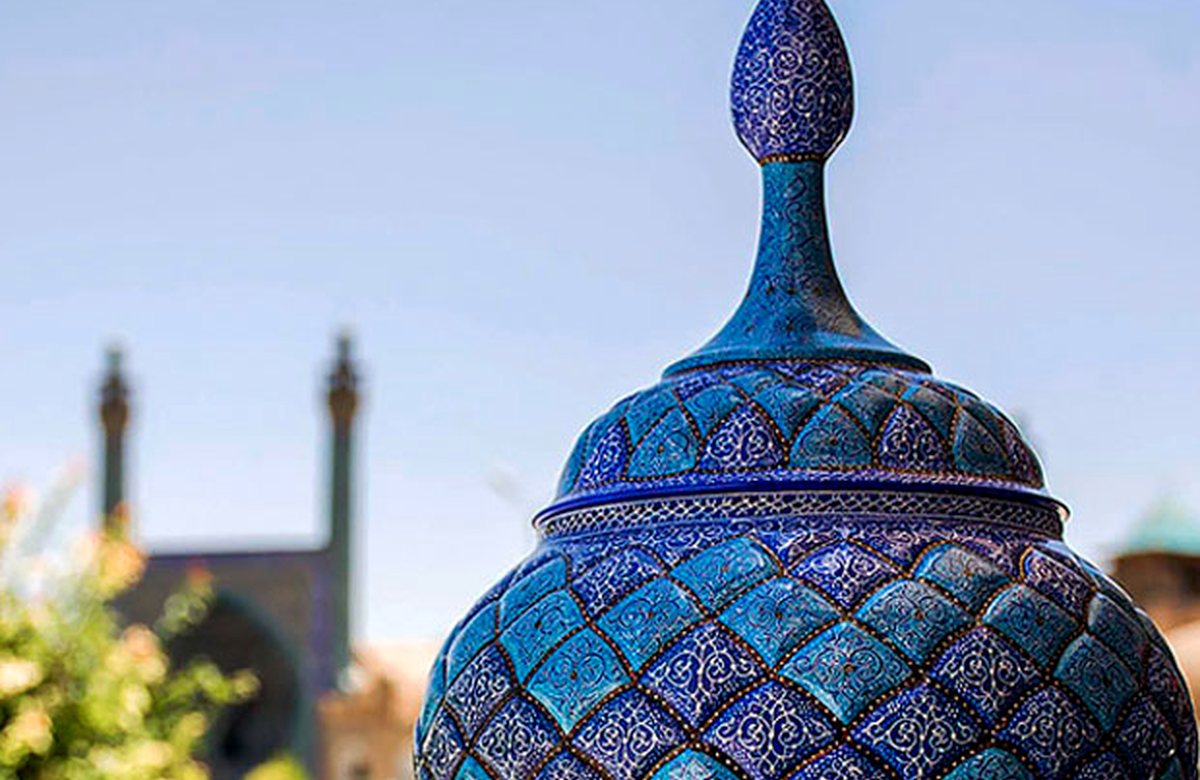 Editorial illustration for Firoozeh-Koobi: Turquoise Inlay on Copper