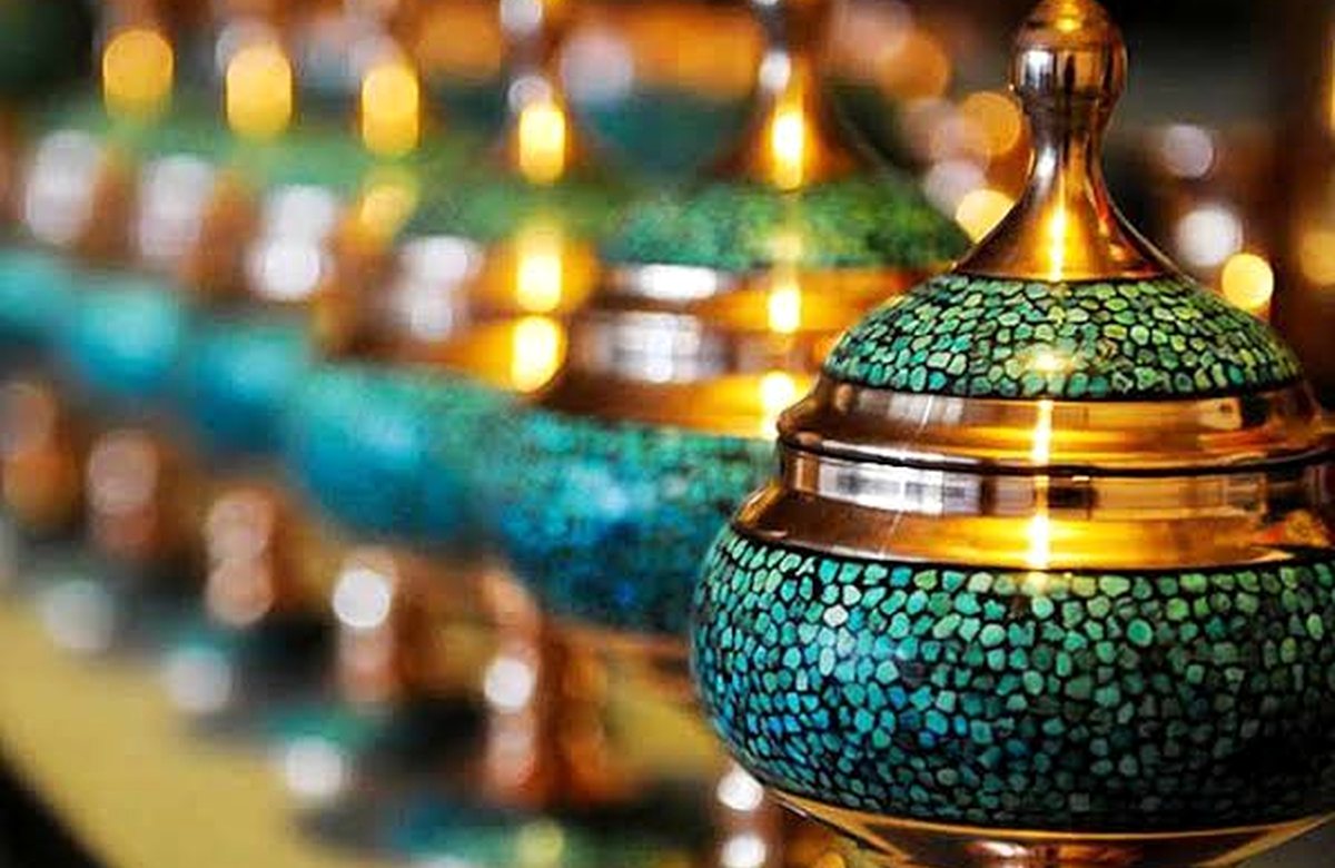 Editorial illustration for Why Turquoise Matters in Persian Decorative Art