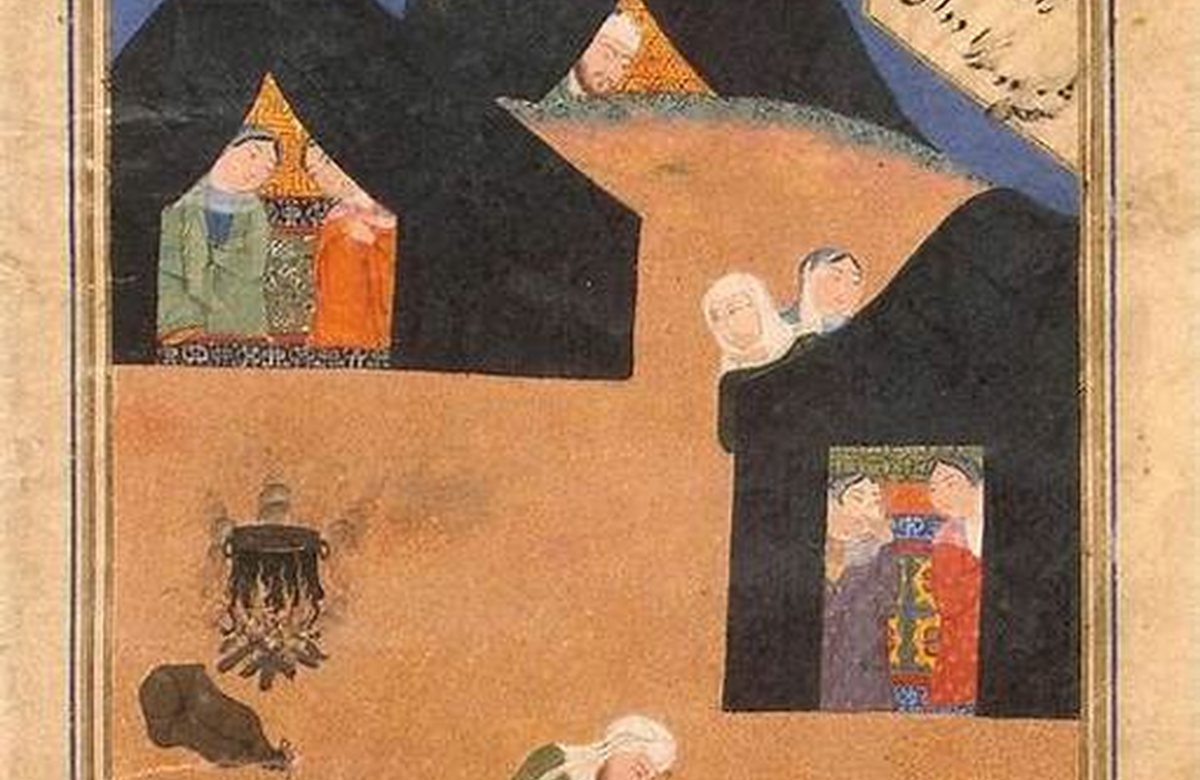 Editorial illustration for The Shahnameh and the Art of Storytelling